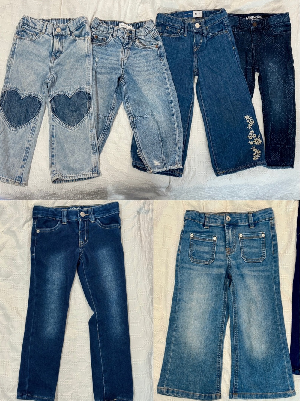 Toddler Jeans Bundle of 6 pairs - 3T / 4T